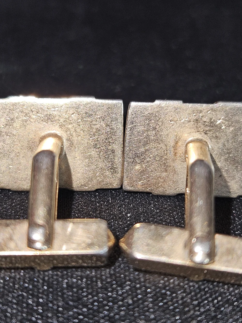 SWANK Cufflinks with Bright Blue Inlay